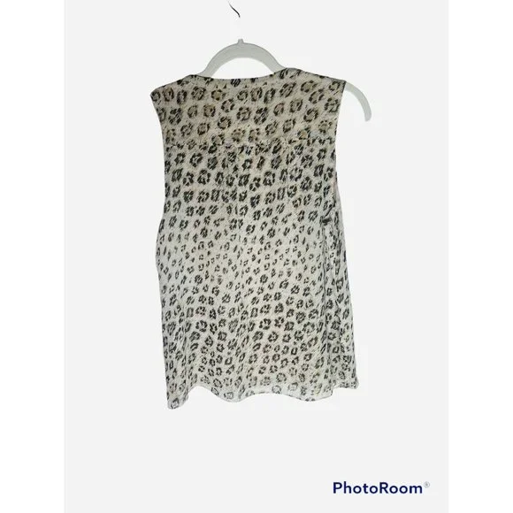 Joie Leopard Print 100% Silk Smocked Corie Keyhole A-line Blouse NEW W/TAG $228 - Picture 6 of 11